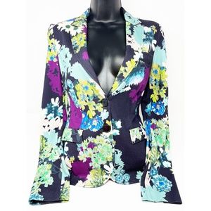 Etro Floral Print Jersey Jacket Size 38 XS